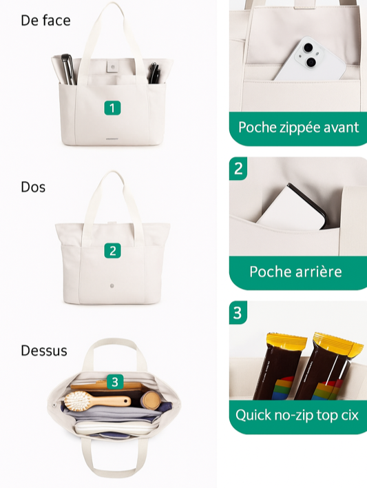 👜SAC INTELLIGENT – Sac Cabas Pliable pour Femme