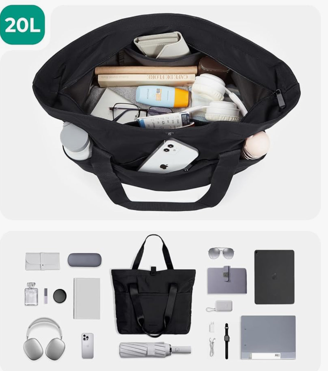👜SAC INTELLIGENT – Sac Cabas Pliable pour Femme