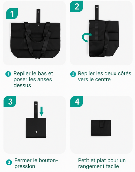 👜SAC INTELLIGENT – Sac Cabas Pliable pour Femme