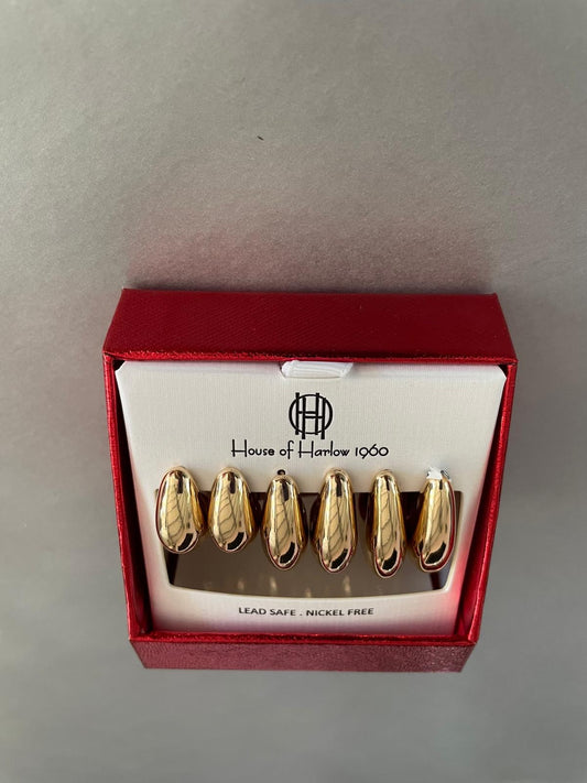 Boucles d'oreilles - Ensemble de  3 paires d'anneaux