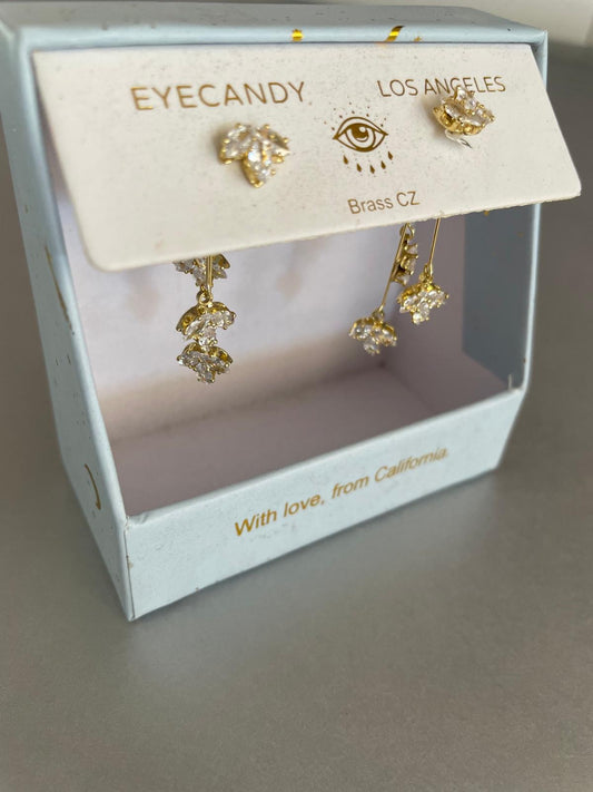 Boucles d'oreilles dorées pendantes