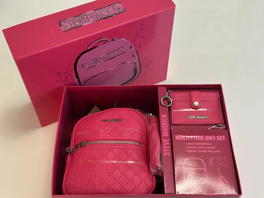 Ensemble 3 pièces Steve Madden - Sac à dos rose