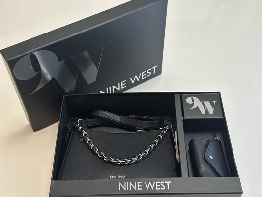 Ensemble coffret NINE WEST - Sac et porte-feuille noirs
