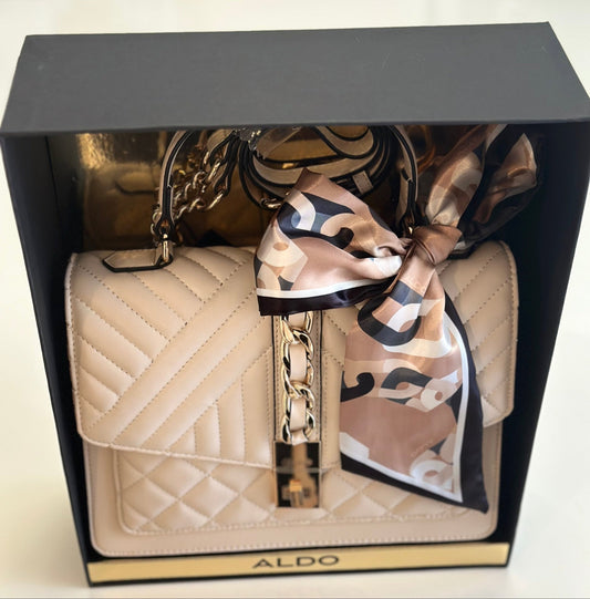 Sac ALDO - beige avec foulard en soie